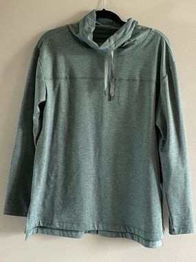 Apana XL funnel neck teal top long sleeve